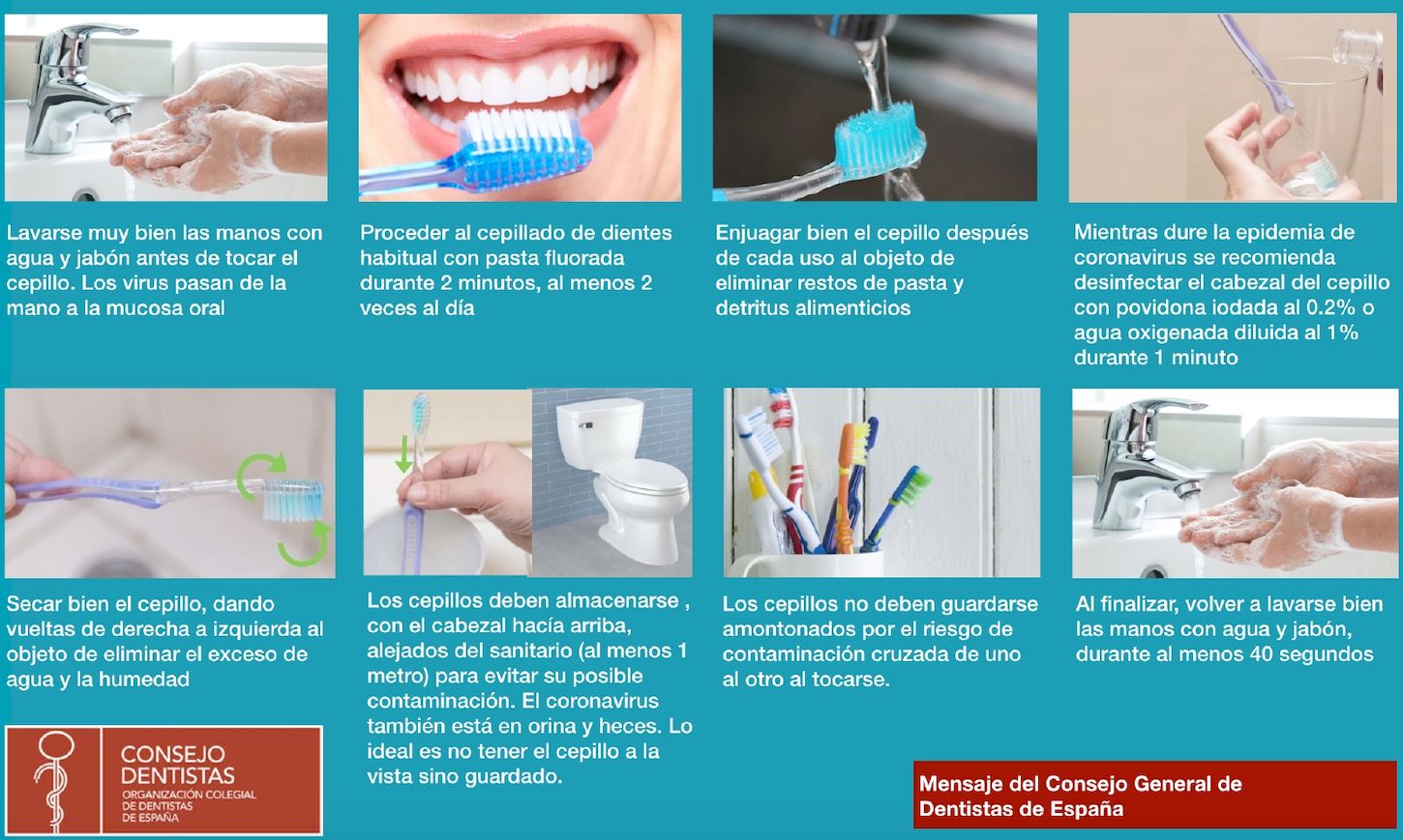 ¿Cómo cuidar el cepillo de dientes en época de epidemia por COVID-19?